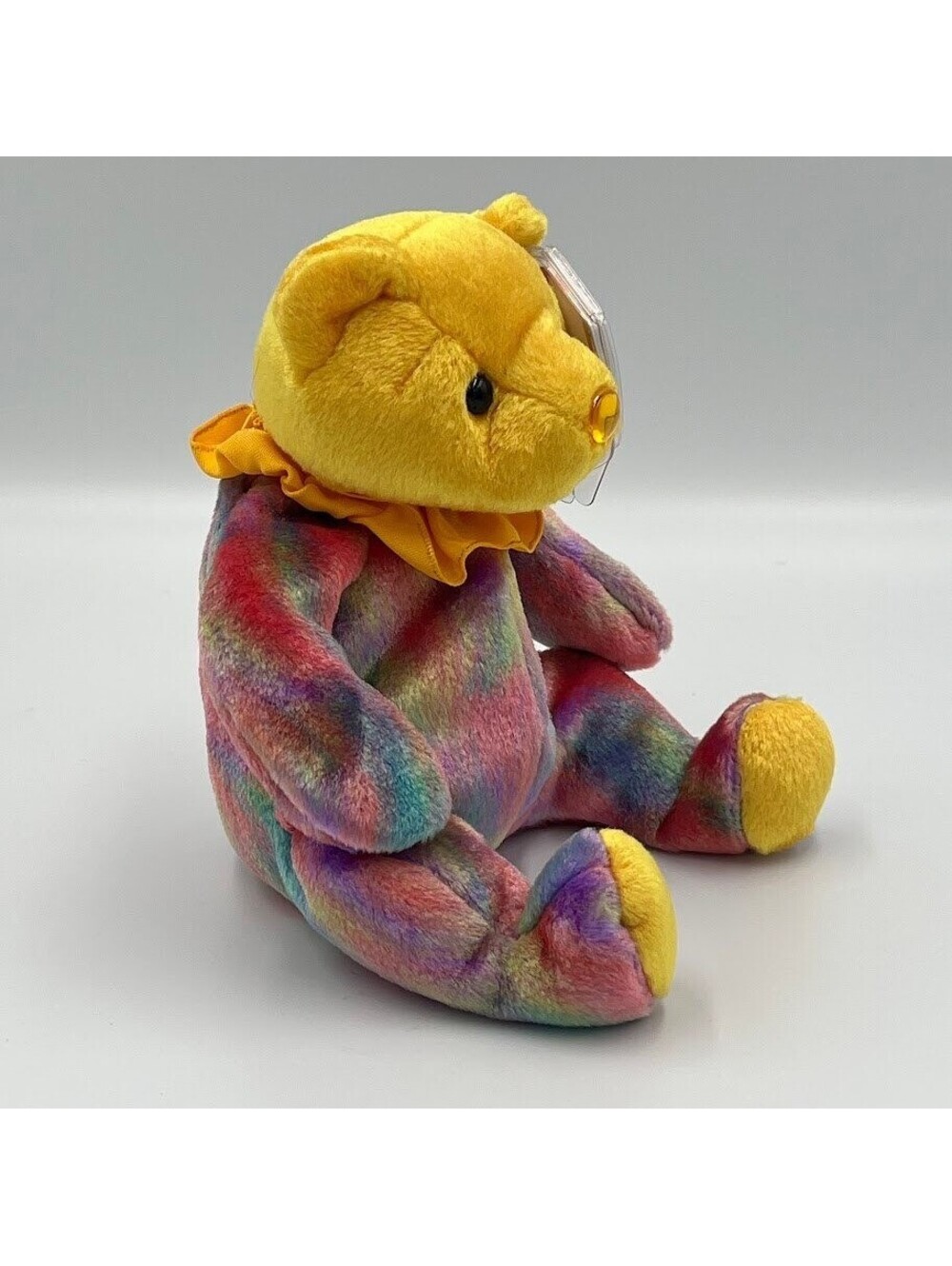 November Birthday Bear Vintage 2001 Ty Beanie Babies Tie Dye MWMTS Tag Protector - Picture 6 of 11